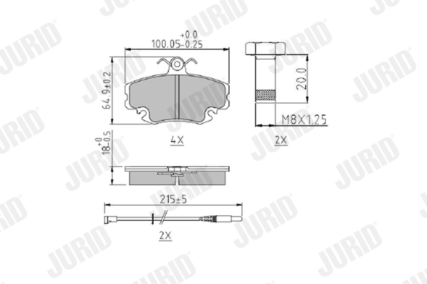 Brake Pad Set, disc brake 571526J