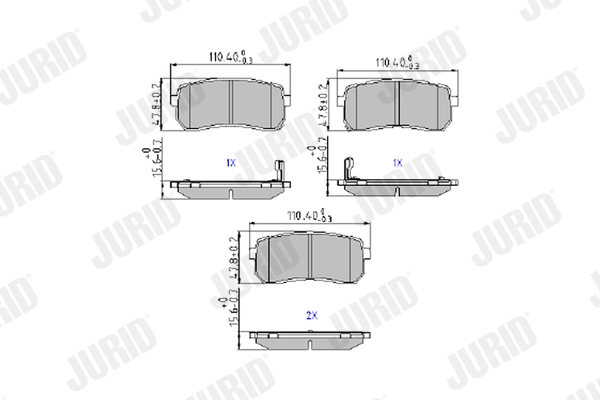Brake Pad Set, disc brake 572596J