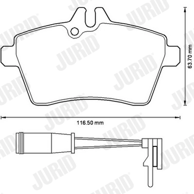 Brake Pad Set, disc brake Jurid White Low Dust 573265JC