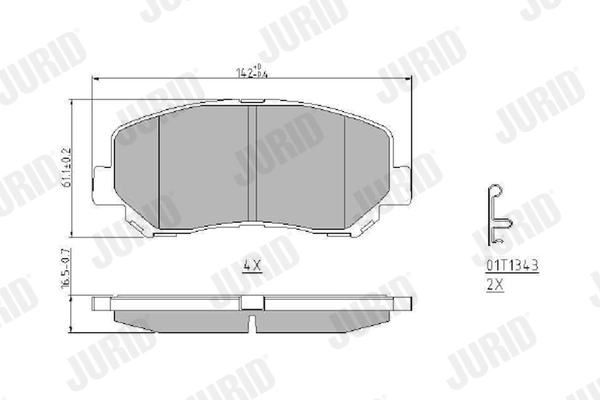Brake Pad Set, disc brake 573619J