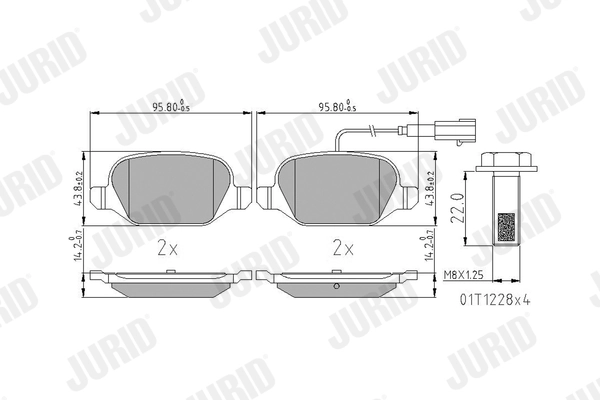 Brake Pad Set, disc brake 573400J