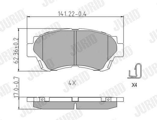 Brake Pad Set, disc brake 572392J