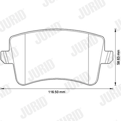 Brake Pad Set, disc brake Jurid White Low Dust 573259JC