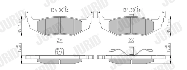 Brake Pad Set, disc brake 573069J