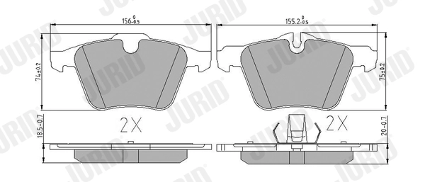 Brake Pad Set, disc brake 573346J