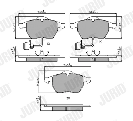 Brake Pad Set, disc brake 571512J