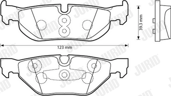 Brake Pad Set, disc brake Jurid White Low Dust 573139JC