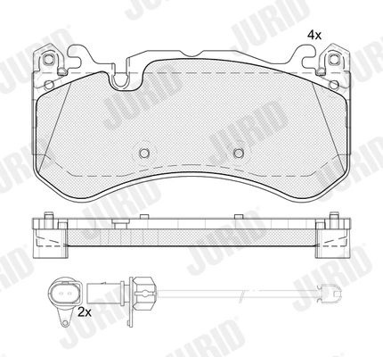 Brake Pad Set, disc brake 574098J