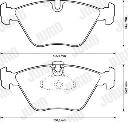 Brake Pad Set, disc brake Jurid White Low Dust 571880JC