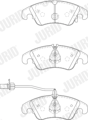 Brake Pad Set, disc brake Jurid White Low Dust 573247JC