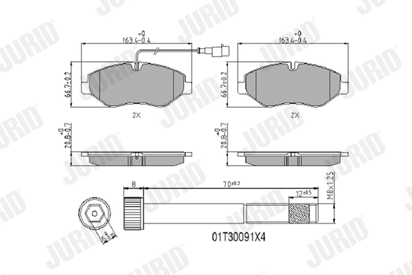 Brake Pad Set, disc brake 2922909561