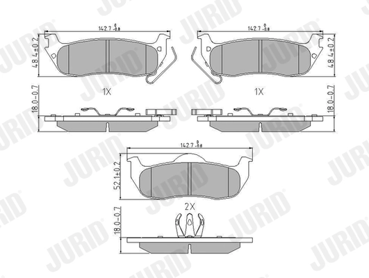 Brake Pad Set, disc brake 573319J