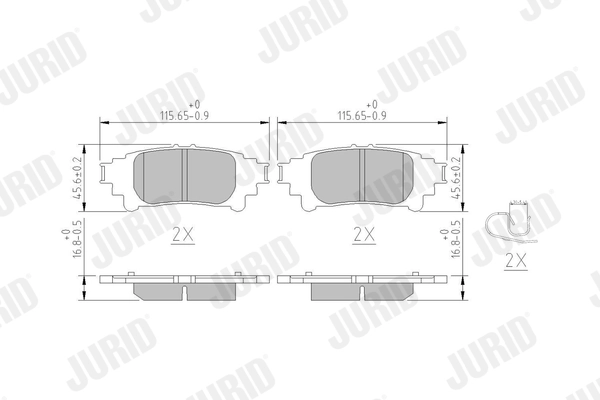 Brake Pad Set, disc brake 573973J