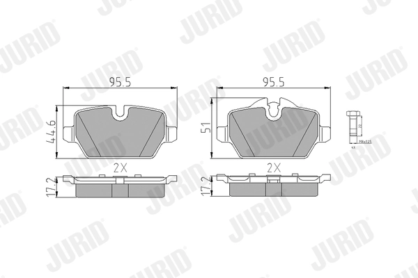 Brake Pad Set, disc brake 573136J