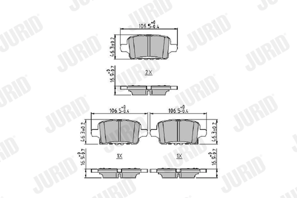 Brake Pad Set, disc brake 573897J