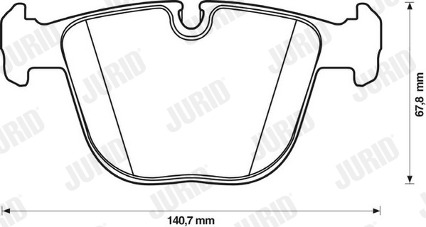 Brake Pad Set, disc brake Jurid White Low Dust 571991JC