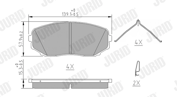 Brake Pad Set, disc brake 574031J