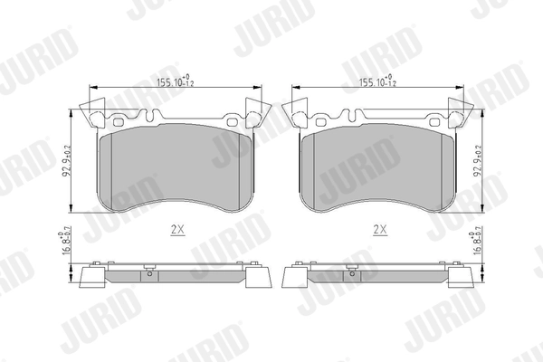Brake Pad Set, disc brake 573851J