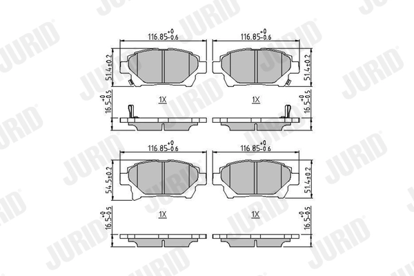 Brake Pad Set, disc brake 572618J