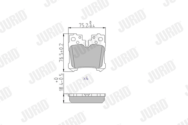 Brake Pad Set, disc brake 572648J