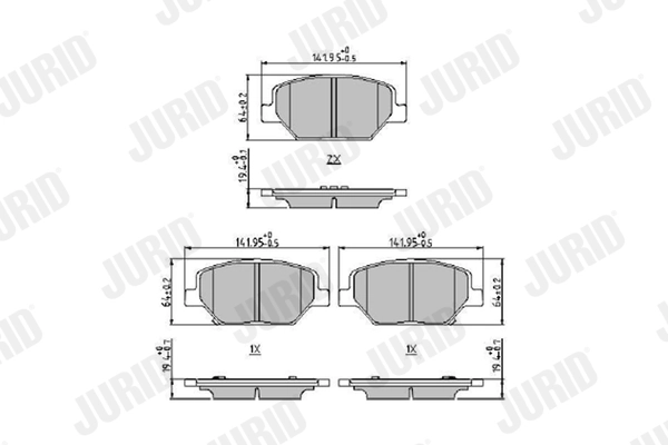Brake Pad Set, disc brake 573920J
