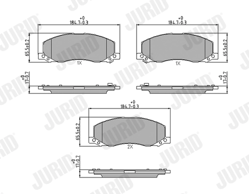 Brake Pad Set, disc brake 573326J