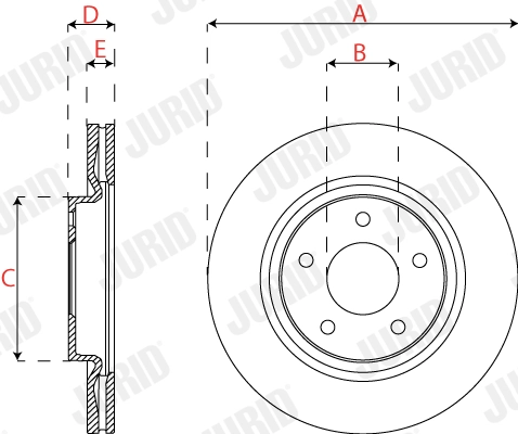 JURID 563270JC Brake Disc
