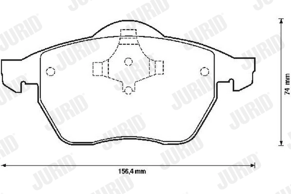 Brake Pad Set, disc brake Jurid White Low Dust 571900JC