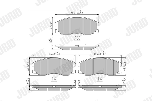Brake Pad Set, disc brake 572570J