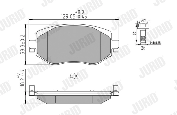 Brake Pad Set, disc brake 573842J