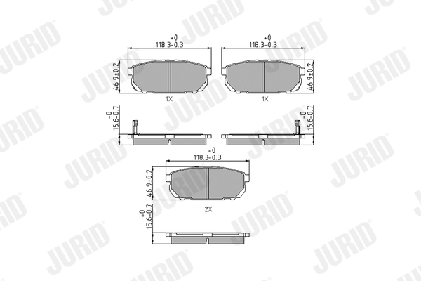 Brake Pad Set, disc brake 572549J