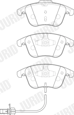 Brake Pad Set, disc brake Jurid White Low Dust 573258JC