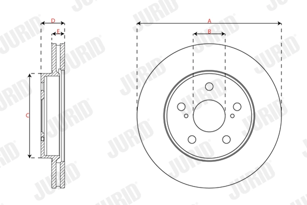 JURID 563672JC Brake Disc
