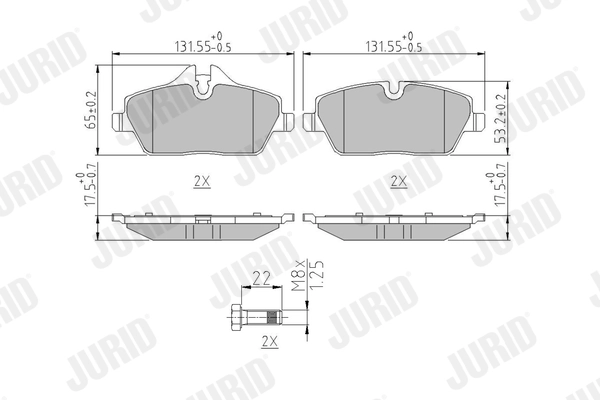 Brake Pad Set, disc brake 573733J