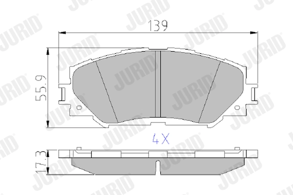 Brake Pad Set, disc brake 572598J