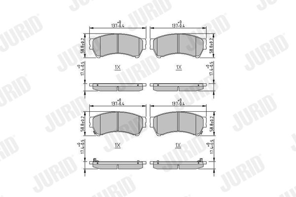 Brake Pad Set, disc brake 572628J