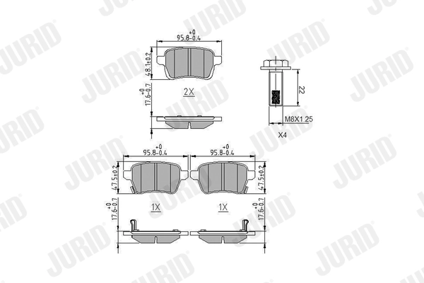 Brake Pad Set, disc brake 573689J