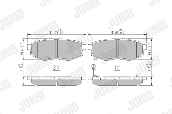 Brake Pad Set, disc brake 573959J
