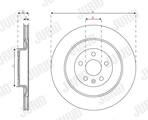 JURID 563630JC Brake Disc