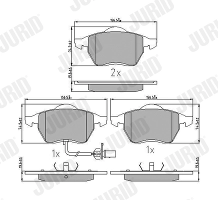 Brake Pad Set, disc brake 573022J