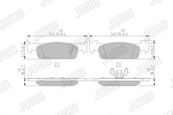 Brake Pad Set, disc brake 573441J