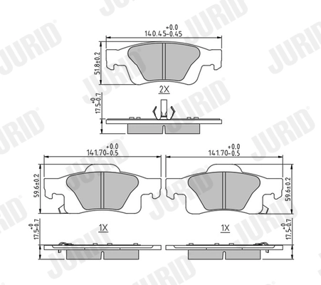 Brake Pad Set, disc brake 573860J