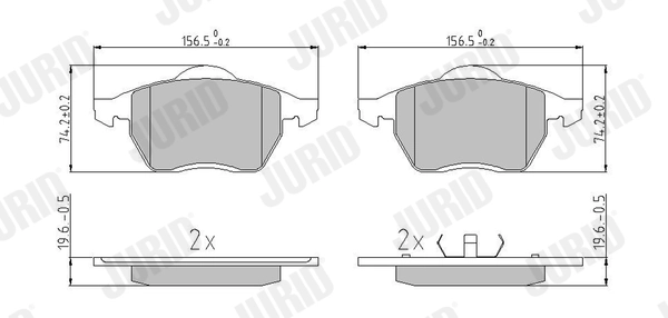 Brake Pad Set, disc brake 571900J