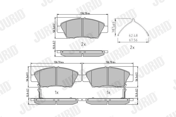 Brake Pad Set, disc brake 572637J