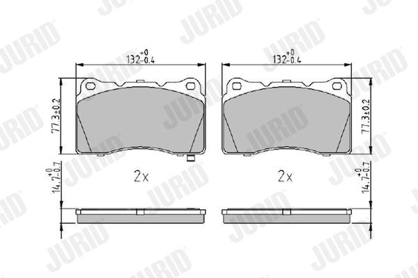 Brake Pad Set, disc brake 572508J