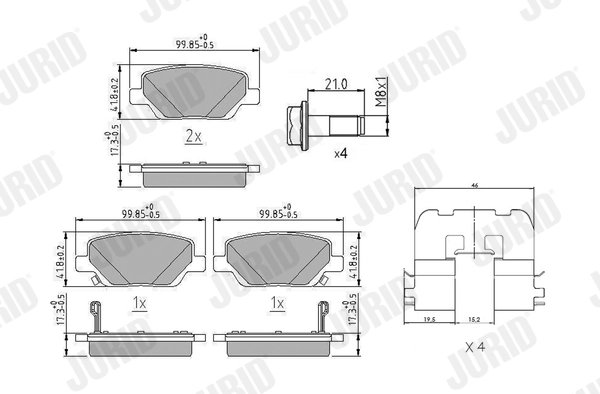 Brake Pad Set, disc brake 573918J