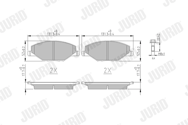 Brake Pad Set, disc brake 573601J