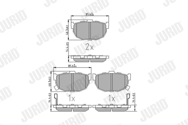 Brake Pad Set, disc brake 572127J