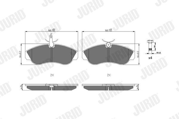 Brake Pad Set, disc brake 571840J