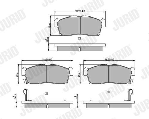 Brake Pad Set, disc brake 572611J